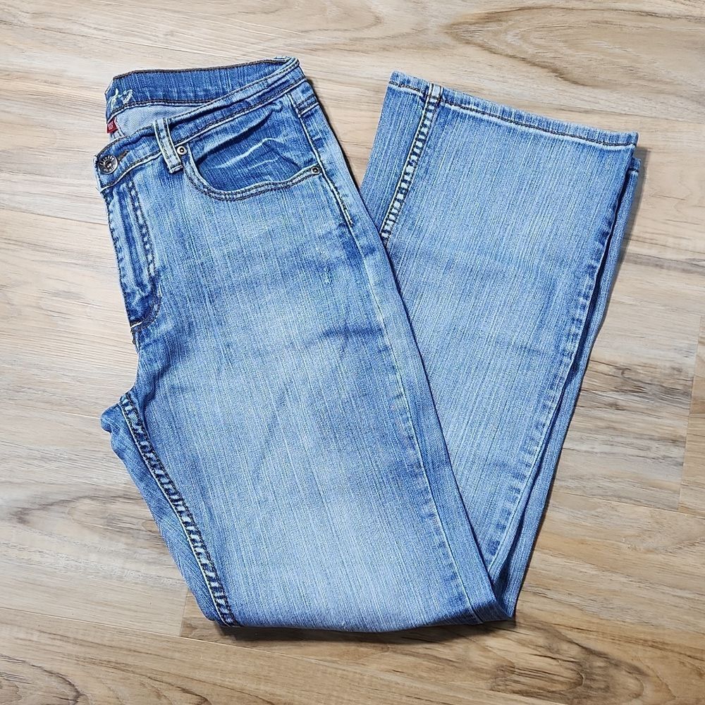 🔹️Firefly Denim Blue Boot Cut Jeans w/Buttoned Back Pockets Size 10/30